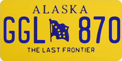 AK license plate GGL870