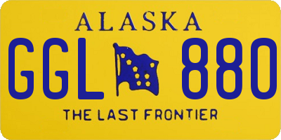 AK license plate GGL880