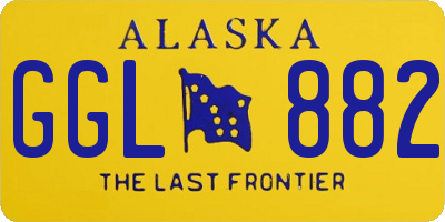 AK license plate GGL882