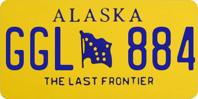 AK license plate GGL884