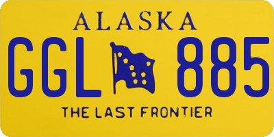 AK license plate GGL885