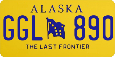 AK license plate GGL890