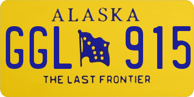 AK license plate GGL915
