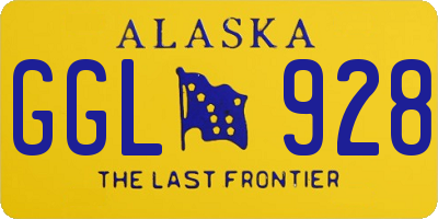 AK license plate GGL928