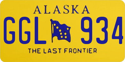 AK license plate GGL934