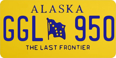 AK license plate GGL950