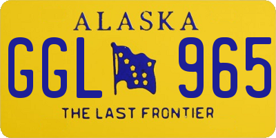 AK license plate GGL965