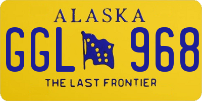 AK license plate GGL968