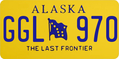 AK license plate GGL970