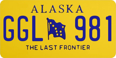 AK license plate GGL981