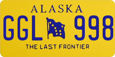 AK license plate GGL998