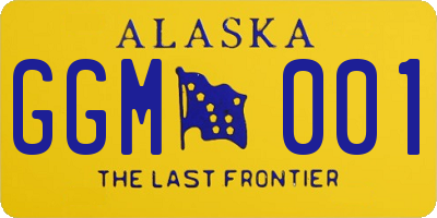 AK license plate GGM001