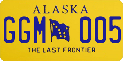 AK license plate GGM005