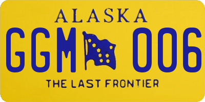 AK license plate GGM006