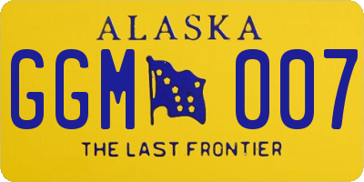 AK license plate GGM007