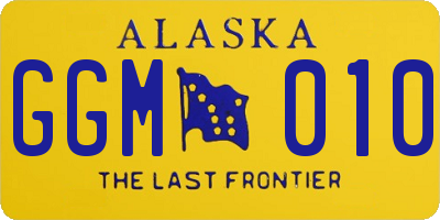 AK license plate GGM010