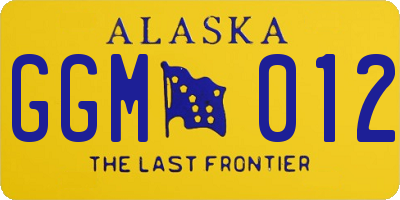 AK license plate GGM012