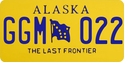 AK license plate GGM022