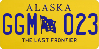 AK license plate GGM023