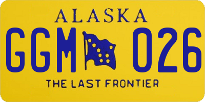 AK license plate GGM026