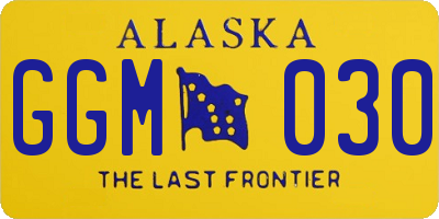 AK license plate GGM030