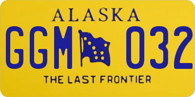 AK license plate GGM032