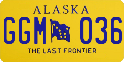 AK license plate GGM036