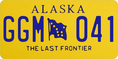 AK license plate GGM041