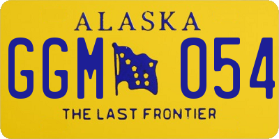 AK license plate GGM054