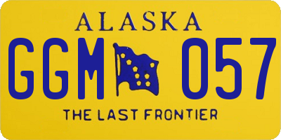 AK license plate GGM057