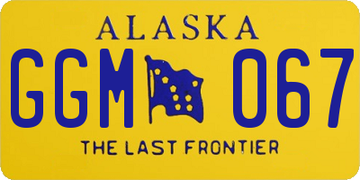 AK license plate GGM067
