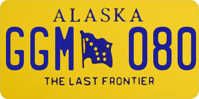 AK license plate GGM080