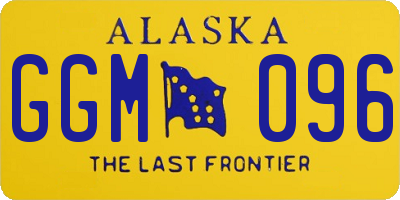 AK license plate GGM096