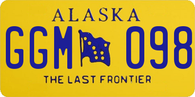 AK license plate GGM098