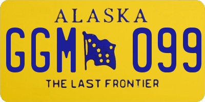 AK license plate GGM099
