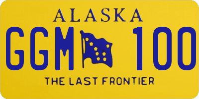 AK license plate GGM100