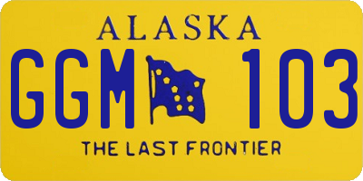 AK license plate GGM103