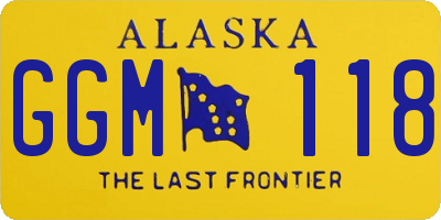 AK license plate GGM118
