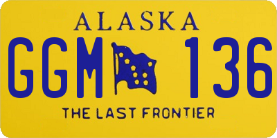 AK license plate GGM136