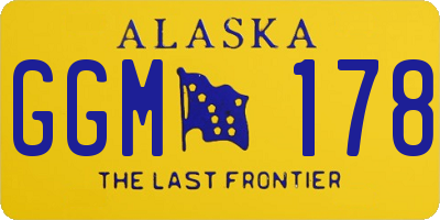 AK license plate GGM178
