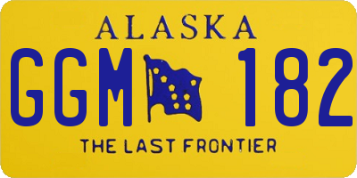 AK license plate GGM182