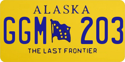 AK license plate GGM203