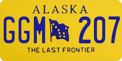 AK license plate GGM207