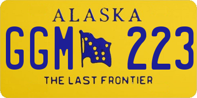 AK license plate GGM223