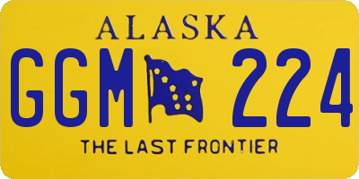 AK license plate GGM224