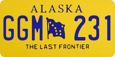 AK license plate GGM231
