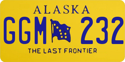 AK license plate GGM232