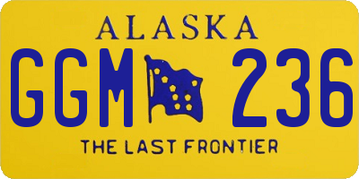 AK license plate GGM236