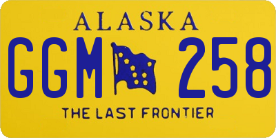 AK license plate GGM258