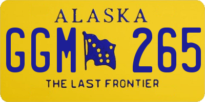 AK license plate GGM265